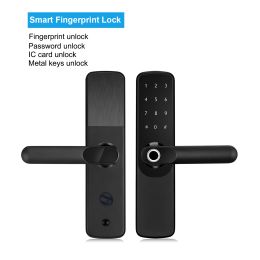 Lock Fingerprint Smart Door Lock Security Electronic Smart Lock Password Door Lock IC Card Smart Home Lock With Keys Ship from Brazil