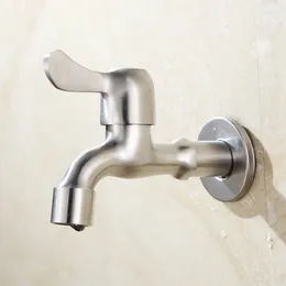 Bathroom Sink Faucets Extended 304 Stainless Steel Nozzle Washing Machine Tap Quick Open Balcony Into Wall Single Cold