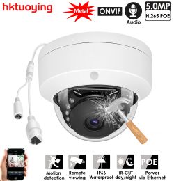 Cameras H265+ 5MP Metal Dome POE IP ONVIF Audio Record CCTV Camera 3mp Vandalproof IP66 Outdoor Home Security VideoFace Detection