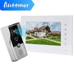 Doorbell 7 Inch Video Door Phone 720p Doorbell Camera Apartment Remote Access Control Wired Visual Intercom for Home Security System