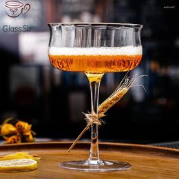 Wine Glasses 260ml Lead-free Crystal Cocktail Transparent Goblet Margarita Champagne Glass Dessert Cup Martini Party Bar Drinkware