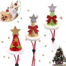 Dog Apparel Christmas Tree Festival Decorative Hat Pet Birthday Decoration Accessories Adjustable Cute Costume Tops