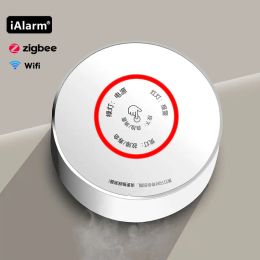 Detector iAlarm Zigbee Gas Detector Tuya Wifi Combustible Gas Alarm Sensor Wireless Smart Home Kitchen Security Nature Gas Leak Detector