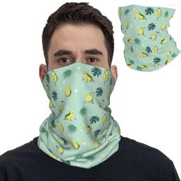 Scarves Avocado Exercise Leaf And Star Bandana Neck Gaiter Printed Balaclavas Wrap Scarf Multi-use For Men Women Adult Washable