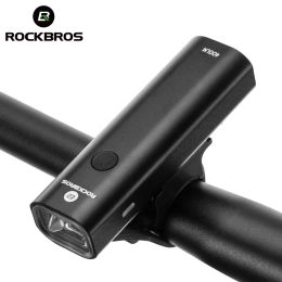 Lights ROCKBROS Bicycle Light Waterproof USB Rechargeable LED 2000mAh MTB Front Headlight Aluminium Alloy Flashlight Bike Accessories
