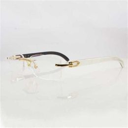 2024 Top designers Men's Luxury Designer Women's Sunglasses Clear Eye Frames Men Women Accessories Rimless Natural Buffalo Horn Gold Transparent Eyeglasses Frame