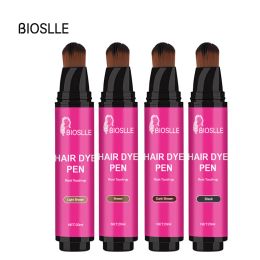 Colours BIOSLLE 20ML Temporary Hair Dye Pen Root Touch Up Concealer Onetime White Grey Hair Cover Colour with Brush