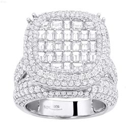 Блестящий Moissanite Diamond с GRA Сертификат 925 Серебряное роскошное винтажное обручальное кольцо женские ювелирные изделия Судьба Ювелирные изделия ювелирные изделия