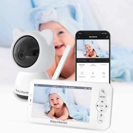 Monitors 5" Baby Monitor Camera Audio Nanny Security Wireless Video Intercom Night Vision 355 ° PTZ 300m range twoway Audio Babysitter