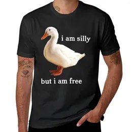 Men's Tank Tops I Am Silly But I_m Free T-Shirt Edition Aesthetic Clothing Slim Fit T Shirts For Men