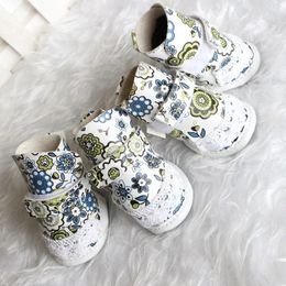 Dog Apparel 4Pcs/Set Shoes Winter Pet PU Waterproof Boots Small Printed Non Slip For Chihuahua Teddy Booties