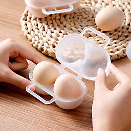 Storage Bottles 2 Grids Portable Egg Box Organiser For Outdoor Camping Travelling Picnic Plastic Holder Kitchen Container Case