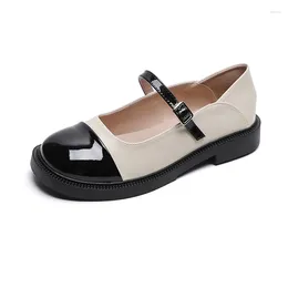 Casual Shoes Platform Mary Jane Women Retro Patent Leather Loafers 2024 Designer Fashion Buckle Strap Flats