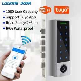 Keypads H3 / HF3 Tuya 2.4G Wifi Fingerprint Keypad 125Khz RFID Access Controller Waterproof Remote Control Anywhere Door Access Opener