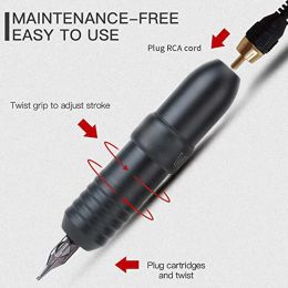 Machine V8 Rocket Mini Short Strong Motor Tattoo Gun Portable Rotary Tattoo Hine Rca Interface Electric Permanent Makeup Tattoo Pen