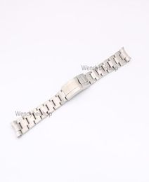 20 21mm 316L Stainless Steel Two Tone Gold Silver Solid Curved End Link Deployment Clasp Wrist Watch Band Strap Bracelet2256338