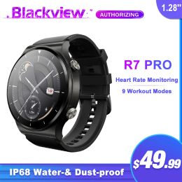 Watches Blackview R7 Pro Smart Watch Men Women Sports Watch Clock Waterproof Clock Heart Rate Monitor SmartWatch for IOS Android Phone