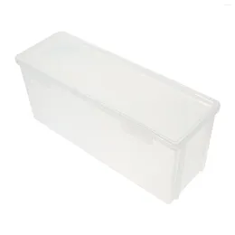 Plates Bread Storage Box Clear Dispenser Container Plastic Cake Holder Case Portable Kitchen Supply Space Savers