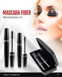 high quality Release Beauty 3D mascaraeyelashes mascara kit with dark tube thick mascara fiber combination with retail packing2578281