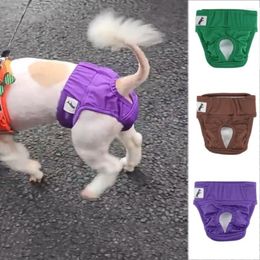 Dog Apparel Soft Physiological Sanitary Pant Leak-Proof Comfortable Pet Menstruation Polyester Washable Underwear Briefs