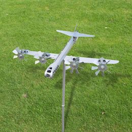 Garden Decorations Wind Spinner Aircraft Windmill Aeroplane Model Sculpture Ornament