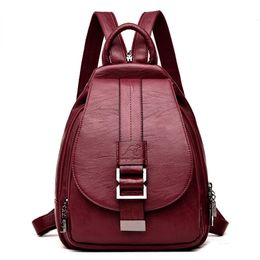 Designer Backpack Leather Backpacks Female School Bag for Teenager Girls Travel Back Retro Bagpack Sac A Dos Purses 240329