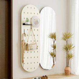 Decorative Plates Hallway Household Hidden Push-Pull Wall-Mounted Mirror Full-Length Can Be Closed At Home