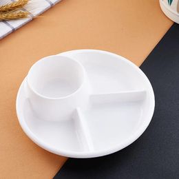Plates Dinner Divided Table Plate Slimming Meal Quantitative For Household Plastic Three Grids Children Adults