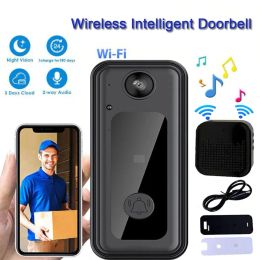 Doorbell Wireless Camera Doorbell LED Night Vision Smart Video Doorbell 1080HD Live Image Home Security Camera Battery Powered