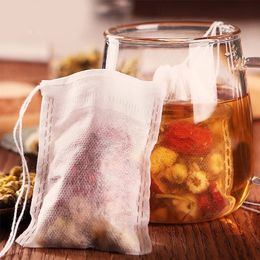 Teebeutel 5.5 x 7 cm Lebensmittelqualität leere Dufttaschen Infuser mit Stringheilungsdichtungsfilterpapier für Kräuter losen Tee Bolsas de te