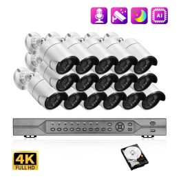 System Gadinan 8MP 16CH 4K CCTV Security Cameras System Home H265 Video Surveillance Kit Dual Light Source IP Camer Outdoor POE NVR Set