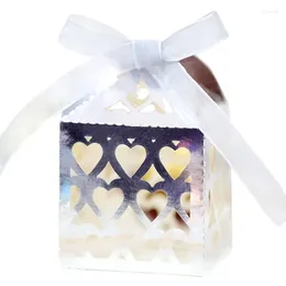 Gift Wrap Exquisite Laser Cut Candy Boxes Love Heart Small Square Box For Wedding Party Birthday Engagement Favor Packaging Wholesale