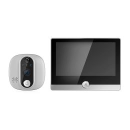 Doorbells Tuya Smart Video Doorbell Camera 4.3inch IPS 2.4G WiFi Door Bell Peephole Camera PIR Motion Detection 5000mAh Remote Intercom