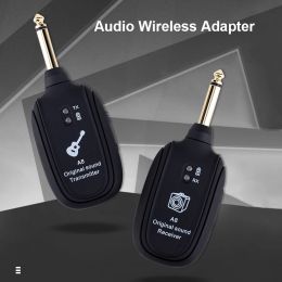 Cables 1Pair Guitar Wireless System Transmitter Receiver BuiltIn Rechargeable Wireless Guitar Transmitter for for Electric Guitar Bass