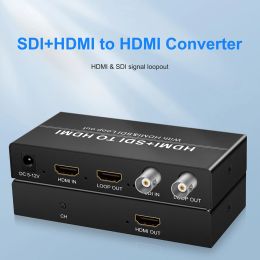 Cards SDI HDMI to HDMI Converter Adapter with SDI+HDMI Loopout HDMI to SDI Adapter Splitter Full HD 1080P for CCTV Camera Monitor