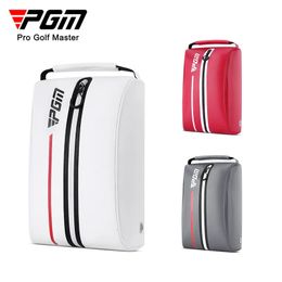 PGM Women Men Golf Shoe Bag Protable Waterproof Nylon Ultra-light Portable Breathable with Handle Fashion Sport Stripe XB006 240401