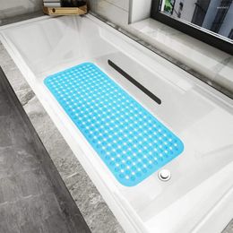 Bath Mats Non-Slip PVC Mat Pad With Suction Cup 40 88cm Modern Bathroom Silicone Rug Carpet Mildew Resistant Kids Shower