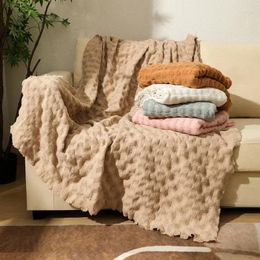 Blankets Bohemian Knitted Blanket Throw Sofa Cover Home Decor Waffle Four Seasons Multifunctional Bedspread Nap Bed End Towel