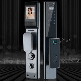 Lock Home Video Intercom Doorbell Fingerprint Smart Wifi Door Lock With Camera Automation Indoor Password Electronic Home Lock