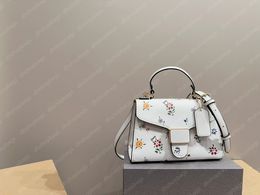 Woman Handbag leather handle brand designer floral letters Purse Crossbody bag Triple-use Satchel Portable Leisure Bag