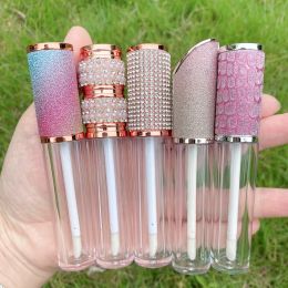 Bottles 10/30/50PCS Empty Diamond Lip Gloss Tubes Rhinestone Pearl Clear Lip Gloss Containers Filling Bottle Rainbow Cosmetic Packaging