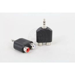 new 2024 3.5mm/6.35 Female To 2 RCA Male F/M or M/F Male Jack To 2 Dual RCA Female Plug AV Stereo Audio Adapter Y Plug Splitter Connector