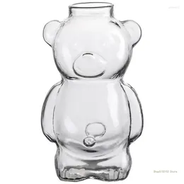 Wine Glasses QX2E Bear Shaped Cocktail Glass Cup Novelty Drinking Juice Transparent Beer Drinks Glassware For Homes Bar