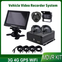 Recorder HD 1080p HDD 4Ch 4G GPS Wifi MDVR Kit SD Card Dvr Camera System For Vehicle Truck Bus