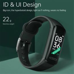 Wristbands V101 Smart Wristband Body Temperature Blood Pressure Sleep Record Heart Rate Waterproof Smart Watch Sport Wrist Bracelet