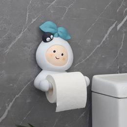 Mr turnip radish Toilet Paper Holder WC Tissue Rack Bathroom Wall-mounted Punch-free Shelf Tissue Rack Roll Paper Hanger Rack 240328