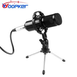 Monopods Woopker Professional Condenser Microphone BM 800 Mic Kit with Shock Mount and Tripod BM800 Set for Studio Recording Broadcasting