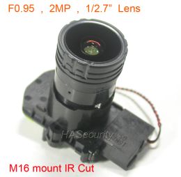 Philtres F0.95 StarLight Lens 2.0MP , 1/2.7" M16 mount adapter IR Cut Philtre for CCTV camera board module ( optional 4mm OR 6mm Lens )