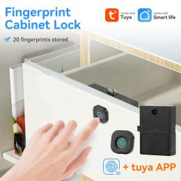 Lock Tuya Smart Cabinet Drawer Lock Biometric Fingerprint Lock Privacy File Storage Keyless APP Unlock Residential Security Protect