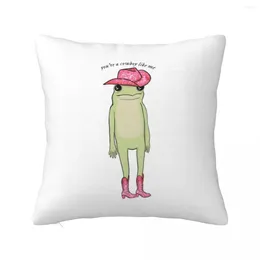 Pillow You're A Cowboy Like Me Frog Throw Luxury Decor Home Items Cover Christmas Case